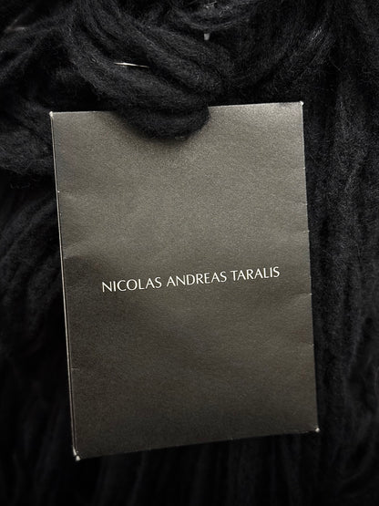 NICOLAS ANDREAS TARALIS Early 00s Jumbo Fringed Wool Scarf detail | DRIEW GARMENTS