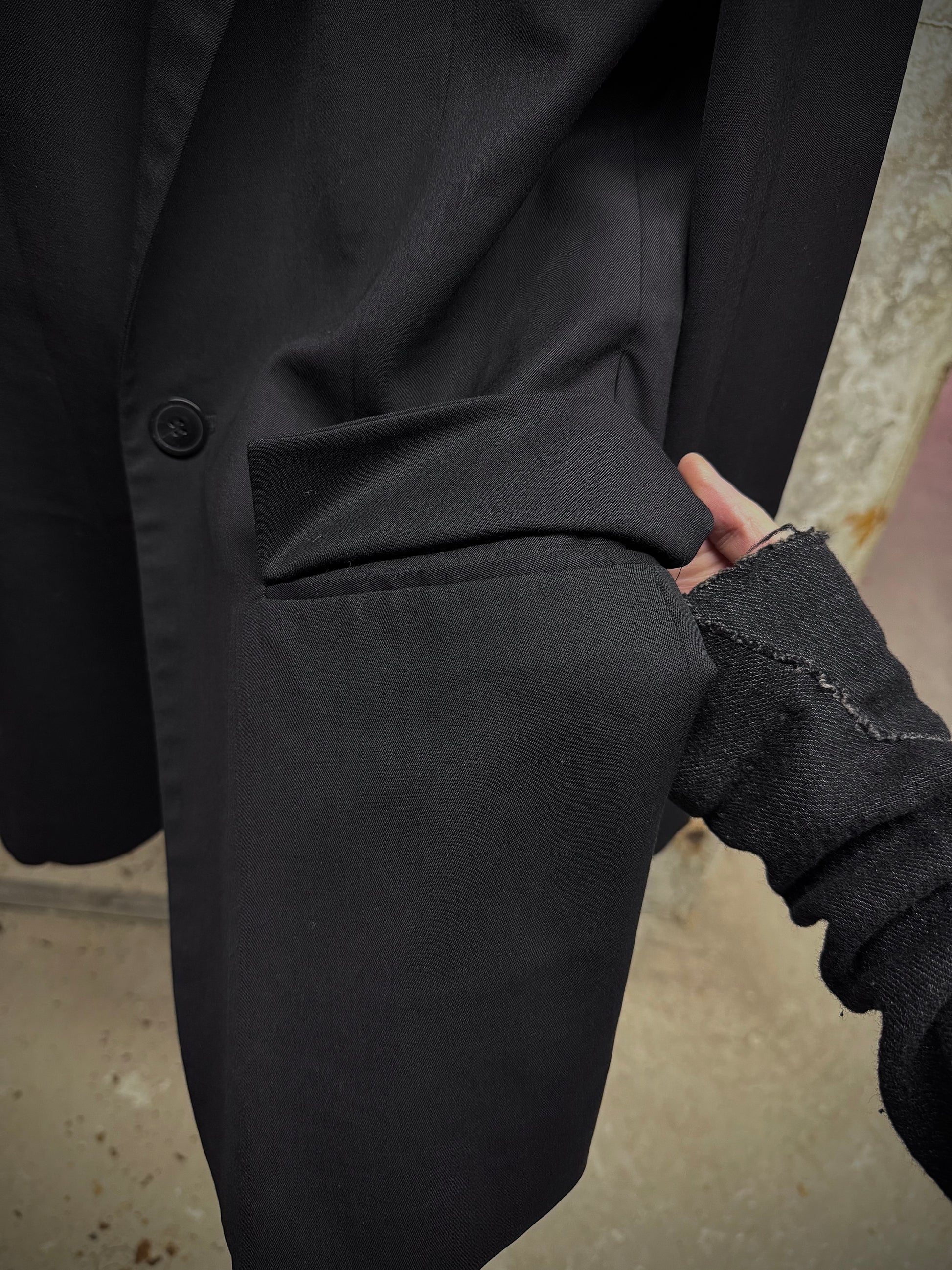 A.F.Vandevorst Early 00s Classic Notched Lapel Single Button Blazer detail | DRIEW GARMENTS
