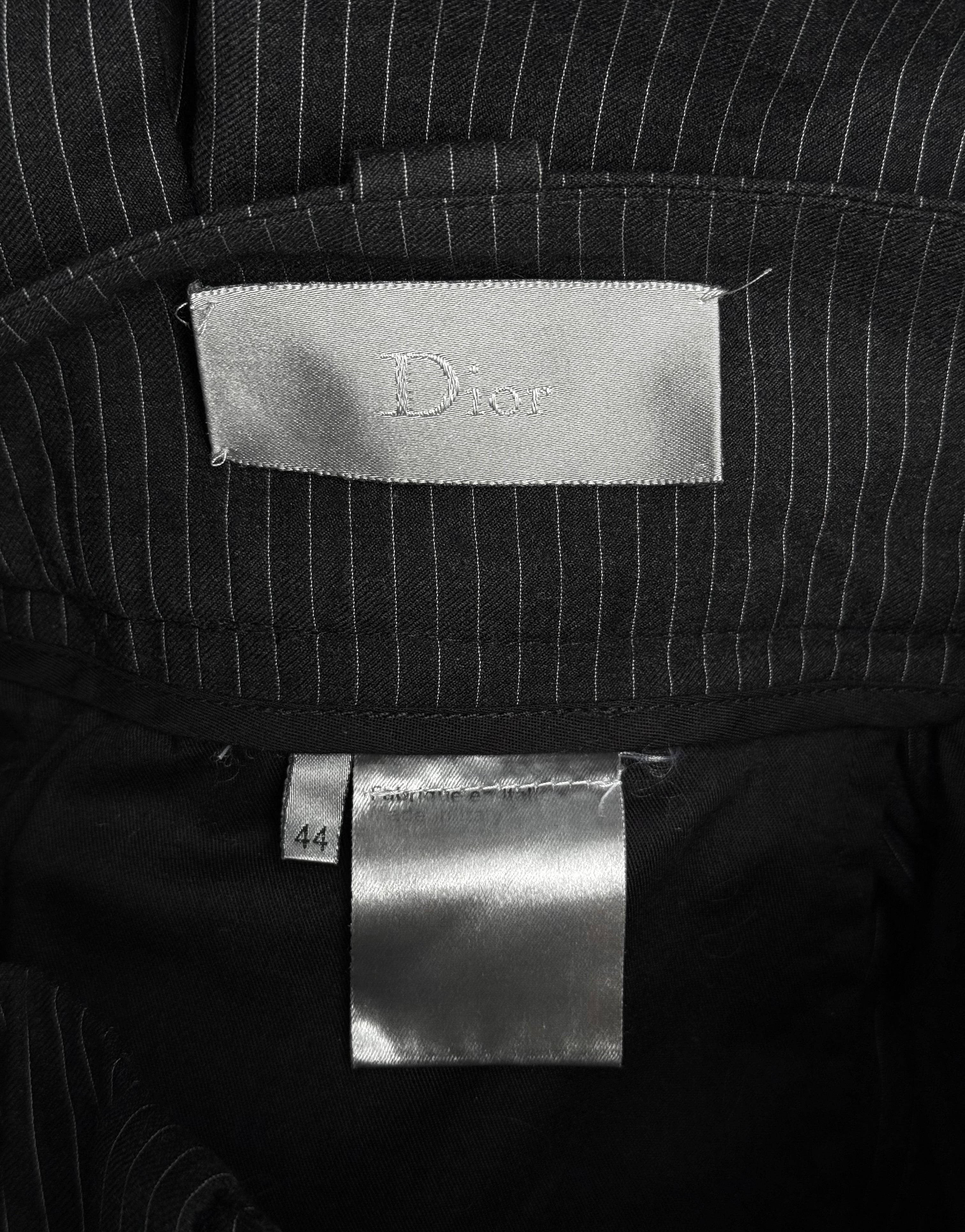 DIOR HOMME AW07 “NAVIGATE” Pleated Pinstriped Sarouel Drop-crotch