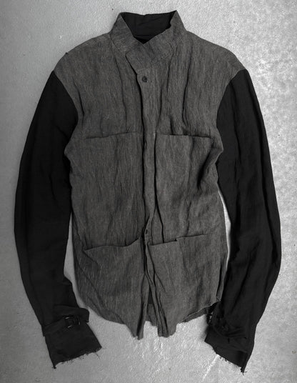 ODYN VOVK SS11 "FIVE" Double Layered Frayed Edge Buckle Cuff Shirt