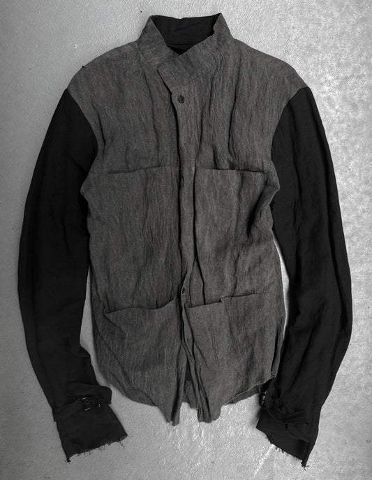 ODYN VOVK SS11 "FIVE" Double Layered Frayed Edge Buckle Cuff Shirt