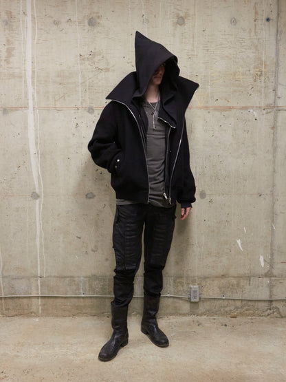 Rick Owens AW25 "CONCORDIANS" Wool Blixa Dracucollar Padded Bomber Jacket