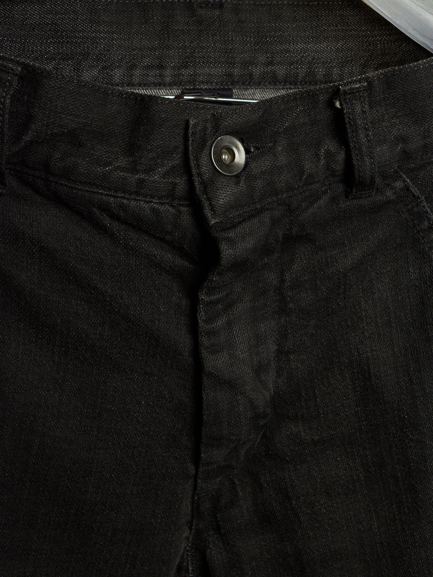 Gareth Pugh AW10-11 Charcoal Grey Back Frayed Skirt Layered Skinny Denim