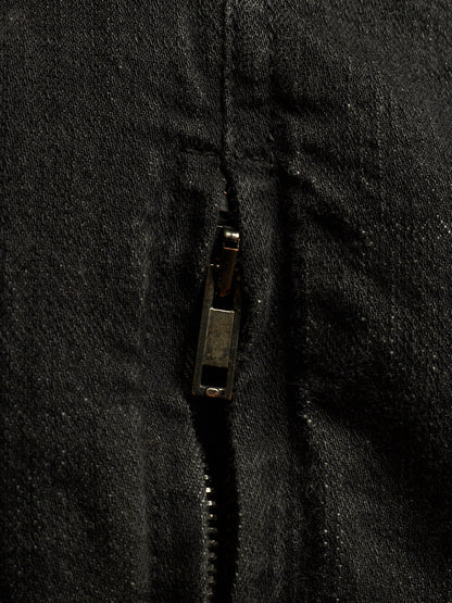 Gareth Pugh AW10-11 Charcoal Grey Back Frayed Skirt Layered Skinny Denim