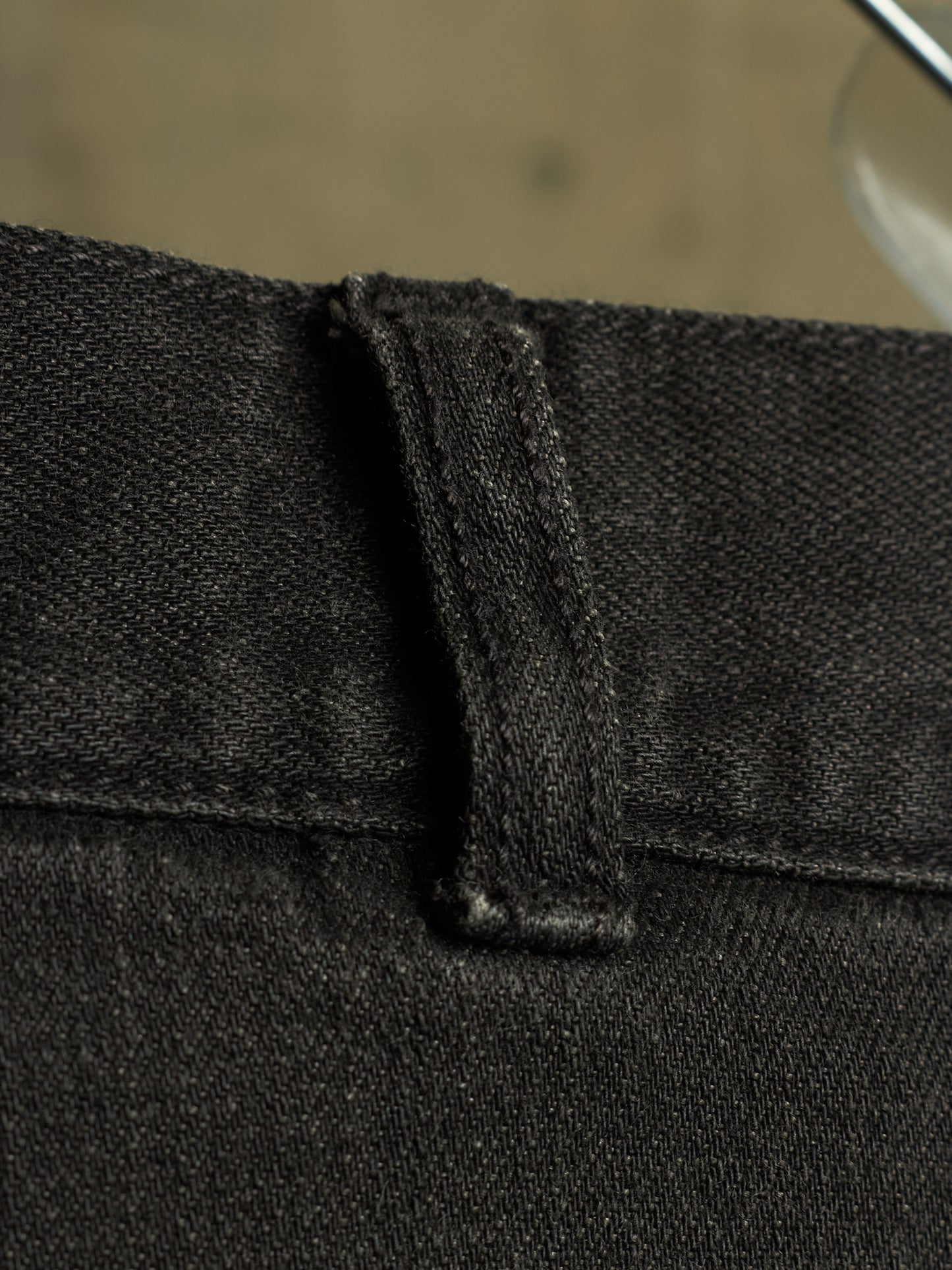 Gareth Pugh AW10-11 Charcoal Grey Back Frayed Skirt Layered Skinny Denim