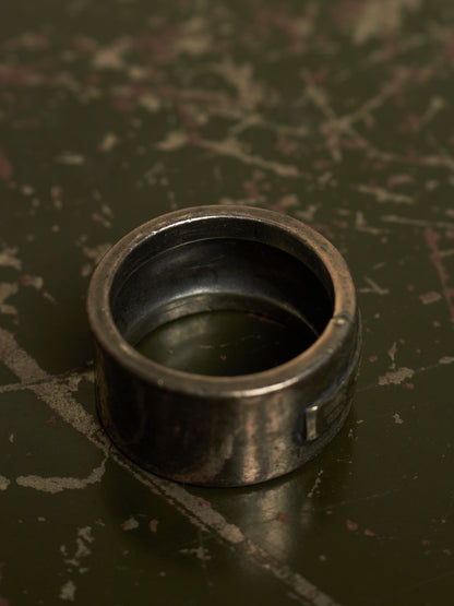 GOTI Oxidized .925 Silver Round Signet Ring
