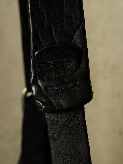 GUIDI 2010s 'Q15' Black Reverse Full-grain Horse Leather Weekender Bag