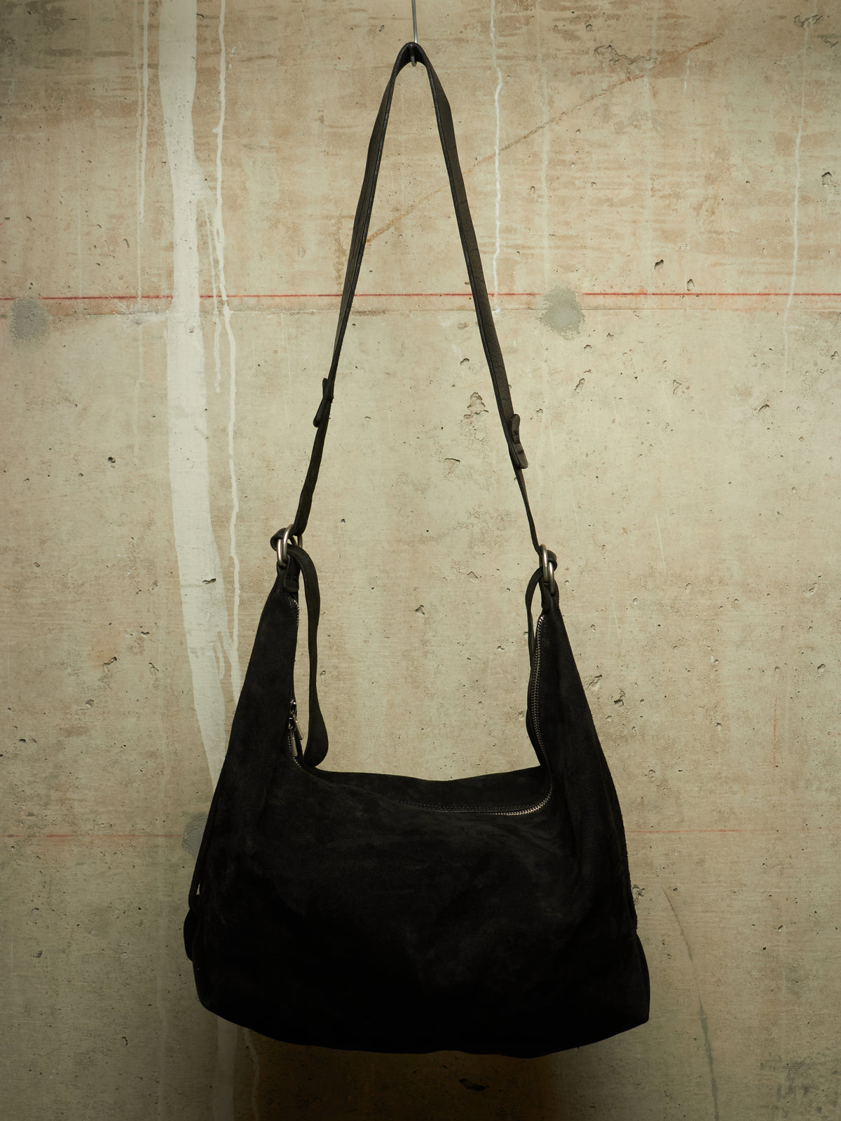 GUIDI 2010s 'Q15' Black Reverse Full-grain Horse Leather Weekender Bag