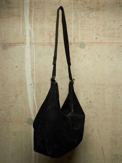 GUIDI 2010s 'Q15' Black Reverse Full-grain Horse Leather Weekender Bag