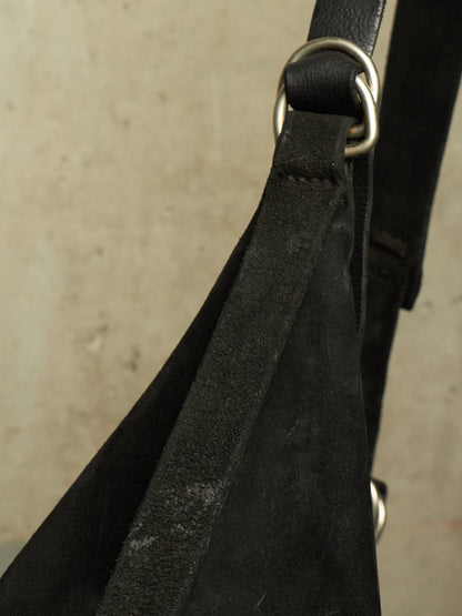 GUIDI 2010s 'Q15' Black Reverse Full-grain Horse Leather Weekender Bag