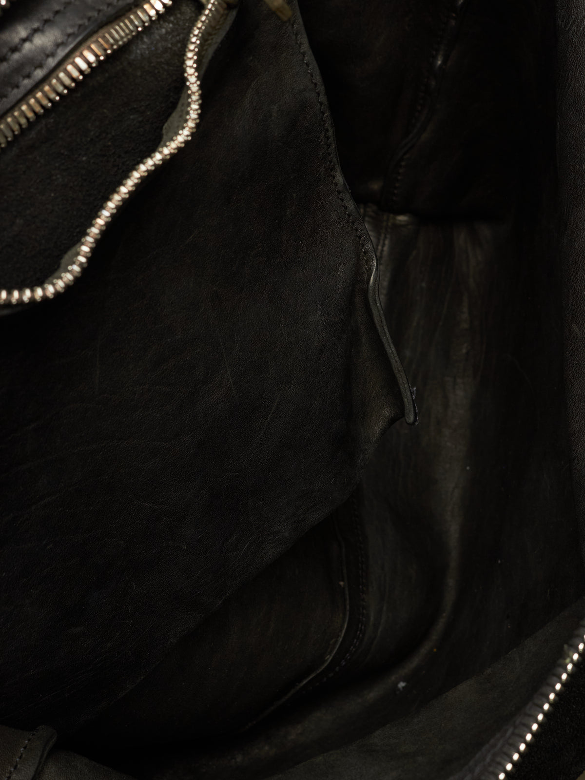 GUIDI 2010s 'Q15' Black Reverse Full-grain Horse Leather Weekender Bag