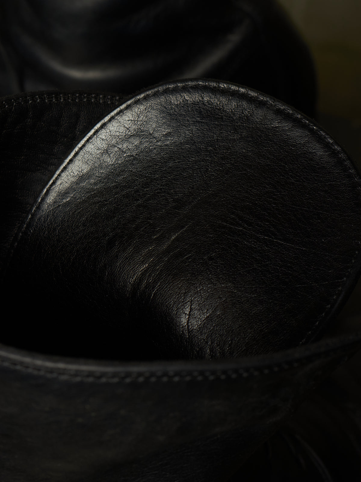 GUIDI '791' Black Object-Dyed Horse Leather Tall Front Lace Boots