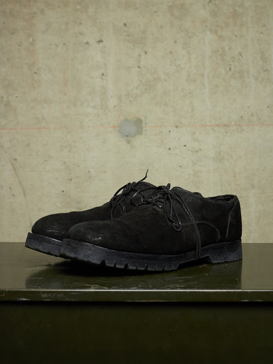 GUIDI '792V' Full-grain Reverse Horse Leather Derbies