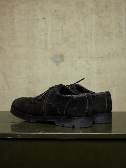 GUIDI '792V' Full-grain Reverse Horse Leather Derbies