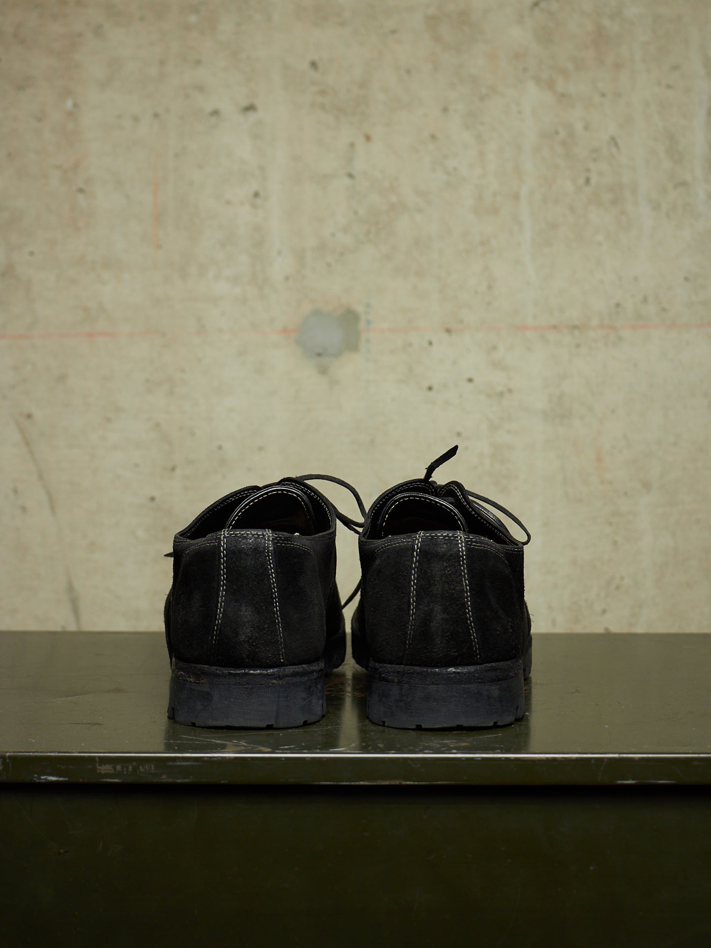 GUIDI '792V' Full-grain Reverse Horse Leather Derbies