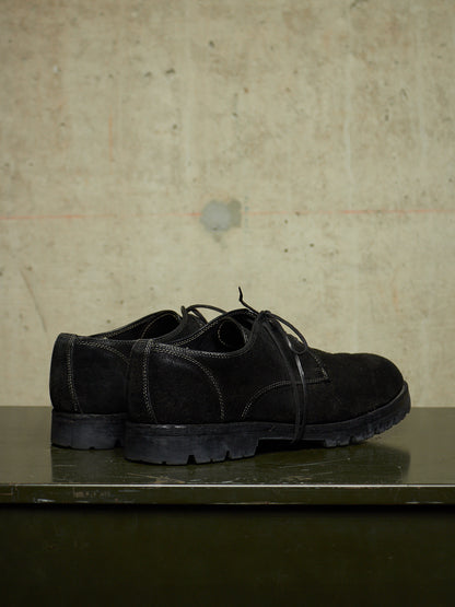 GUIDI '792V' Full-grain Reverse Horse Leather Derbies