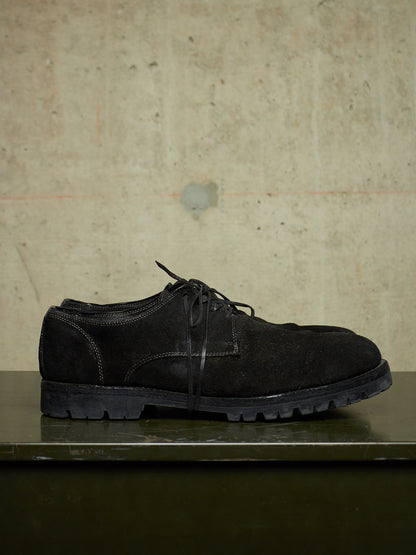 GUIDI '792V' Full-grain Reverse Horse Leather Derbies