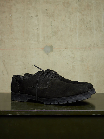 GUIDI '792V' Full-grain Reverse Horse Leather Derbies
