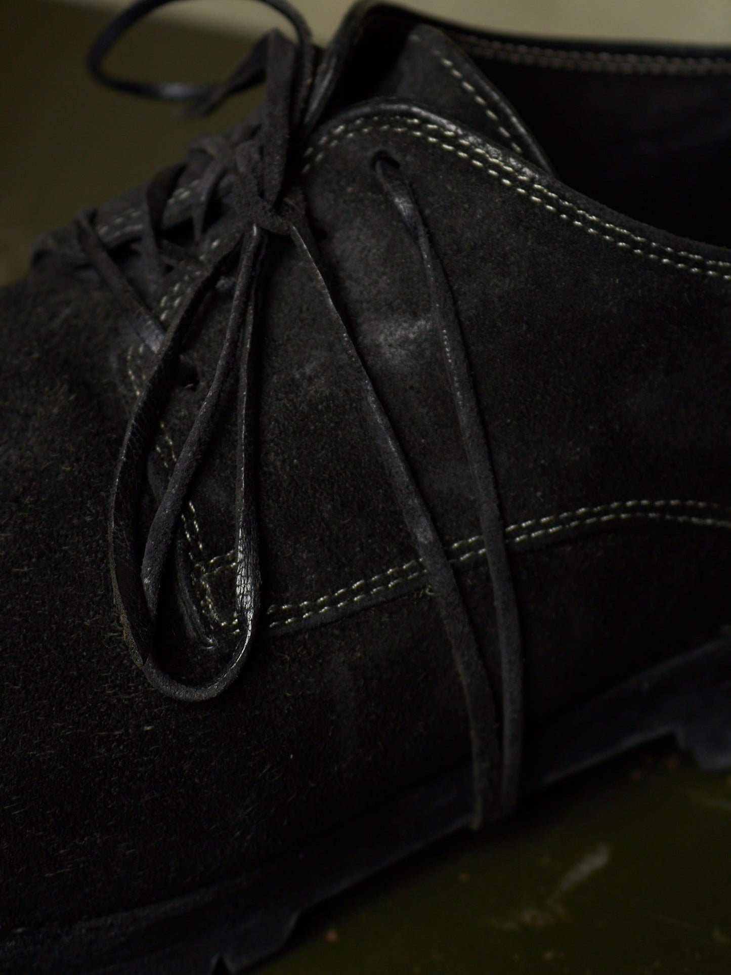 GUIDI '792V' Full-grain Reverse Horse Leather Derbies