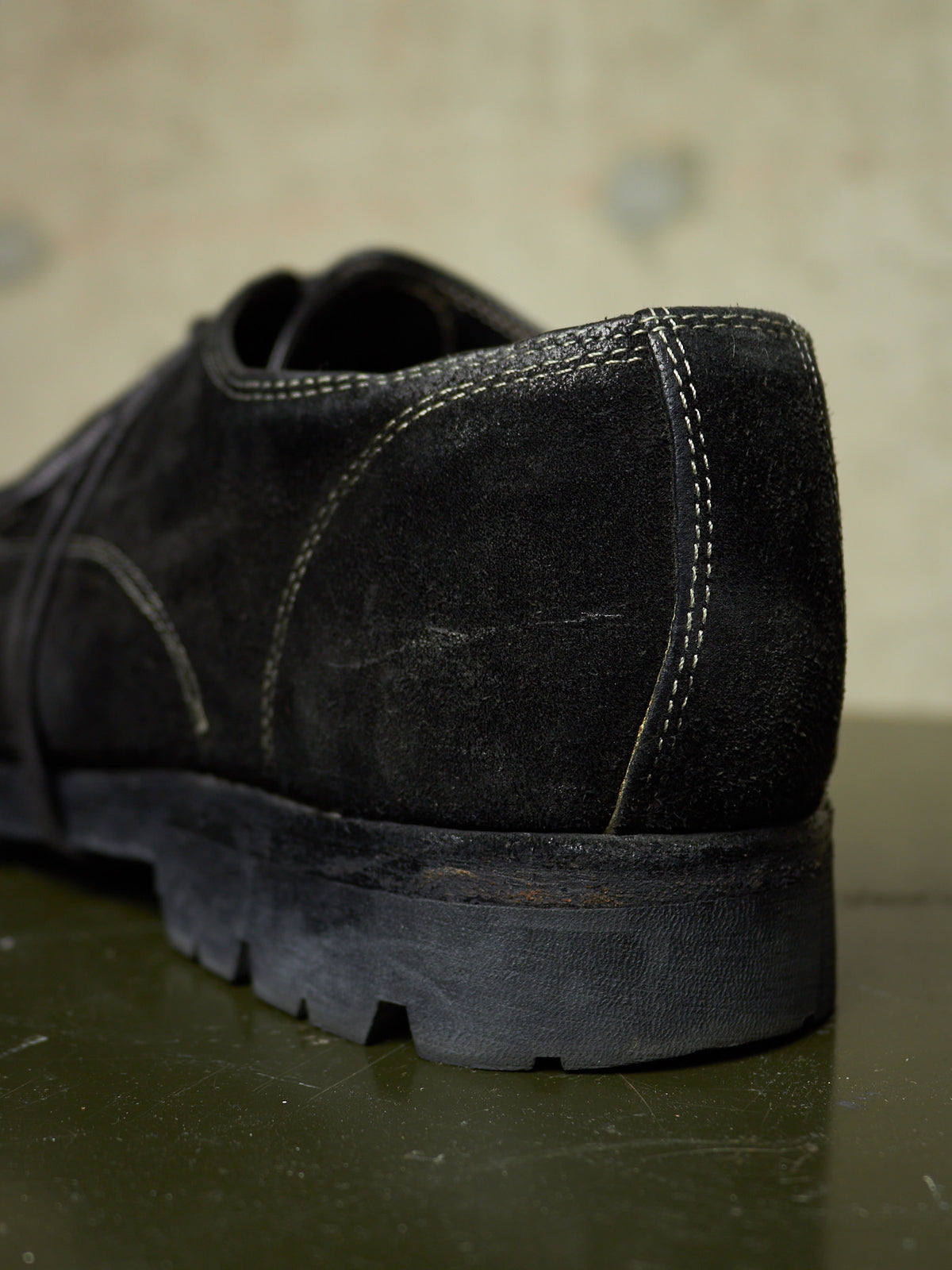 GUIDI '792V' Full-grain Reverse Horse Leather Derbies