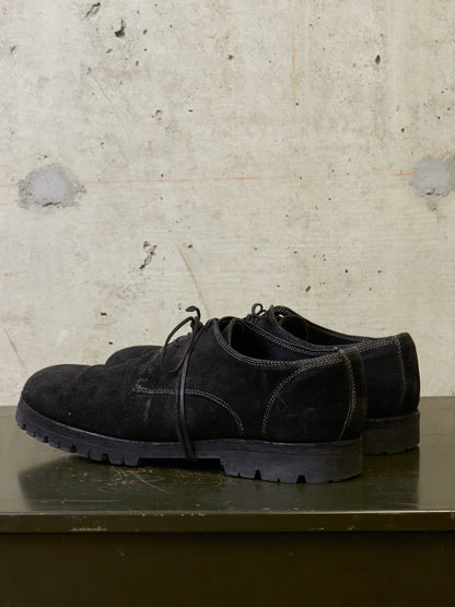 GUIDI '792V' Full-grain Reverse Horse Leather Derbies
