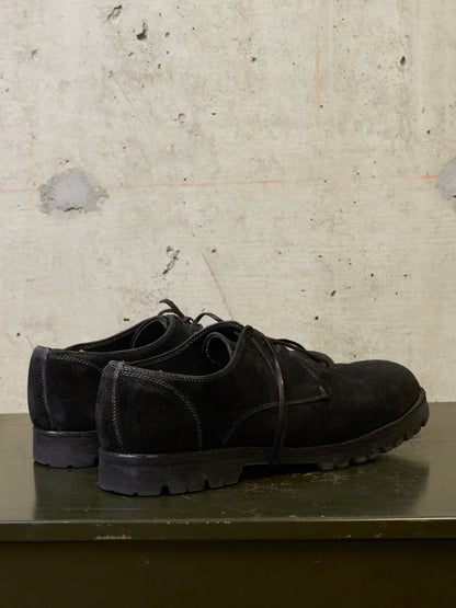 GUIDI '792V' Full-grain Reverse Horse Leather Derbies