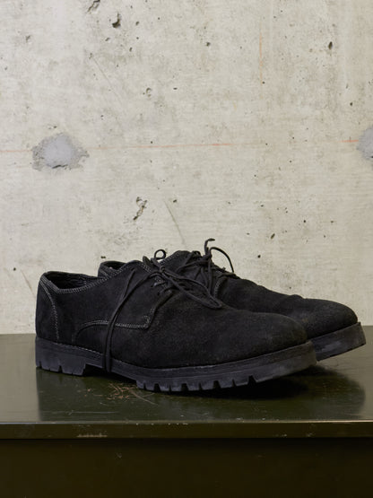 GUIDI '792V' Full-grain Reverse Horse Leather Derbies