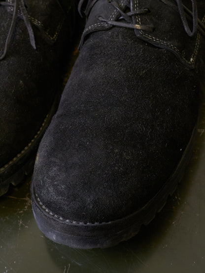 GUIDI '792V' Full-grain Reverse Horse Leather Derbies