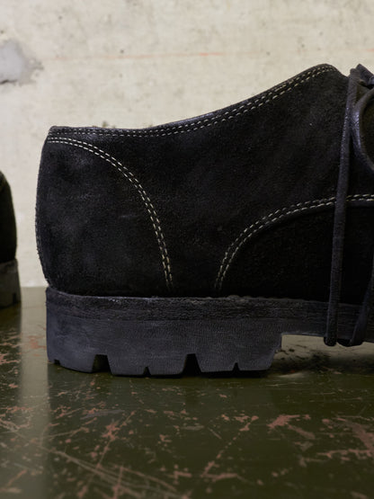 GUIDI '792V' Full-grain Reverse Horse Leather Derbies
