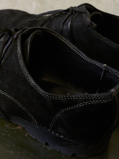 GUIDI '792V' Full-grain Reverse Horse Leather Derbies