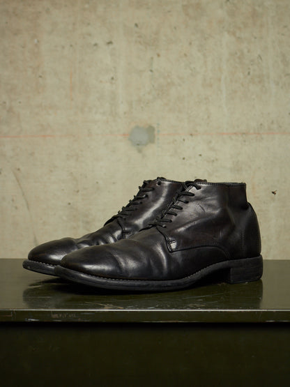 GUIDI '994' Black Full-grain Horse Leather Desert Ankle Boots