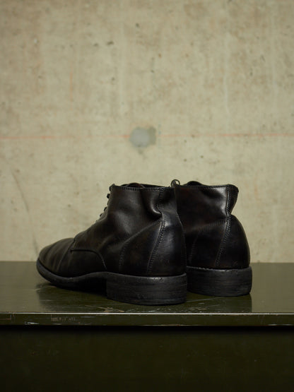 GUIDI '994' Black Full-grain Horse Leather Desert Ankle Boots