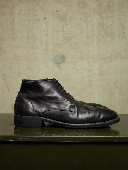 GUIDI '994' Black Full-grain Horse Leather Desert Ankle Boots
