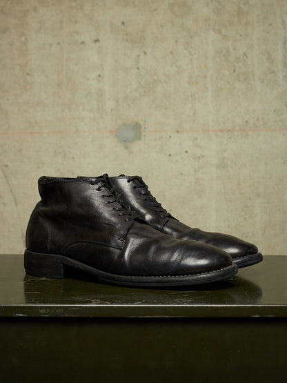 GUIDI '994' Black Full-grain Horse Leather Desert Ankle Boots