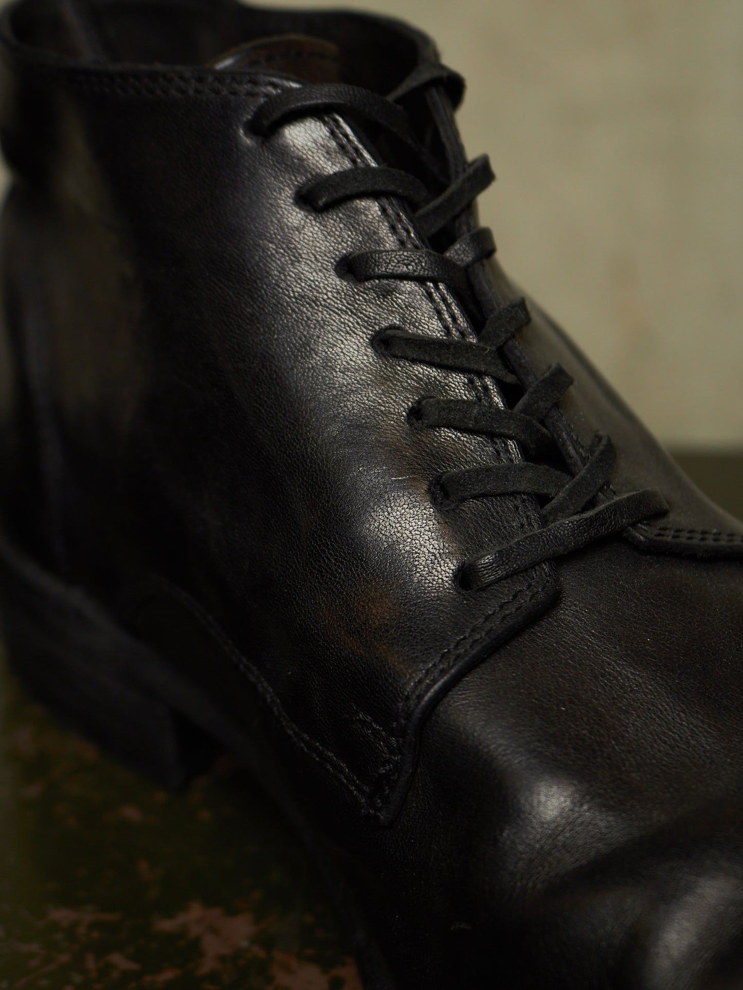 GUIDI '994' Black Full-grain Horse Leather Desert Ankle Boots