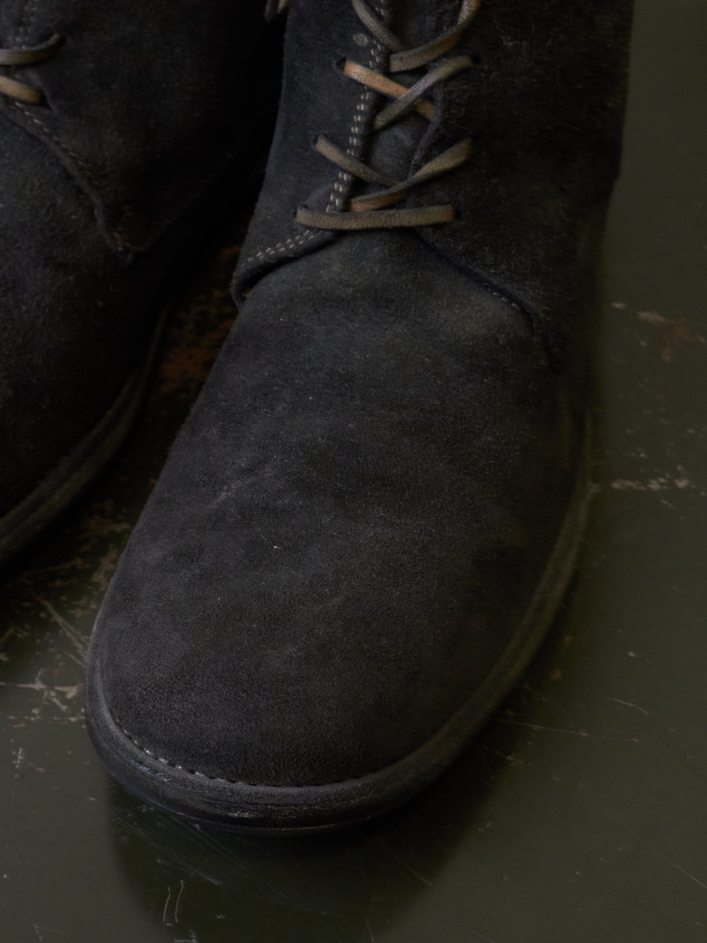 GUIDI '995' Full-grain Reverse Baby Buffalo Leather Lace-up Boots