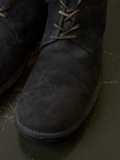 GUIDI '995' Full-grain Reverse Baby Buffalo Leather Lace-up Boots