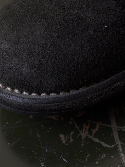 GUIDI '995' Full-grain Reverse Baby Buffalo Leather Lace-up Boots