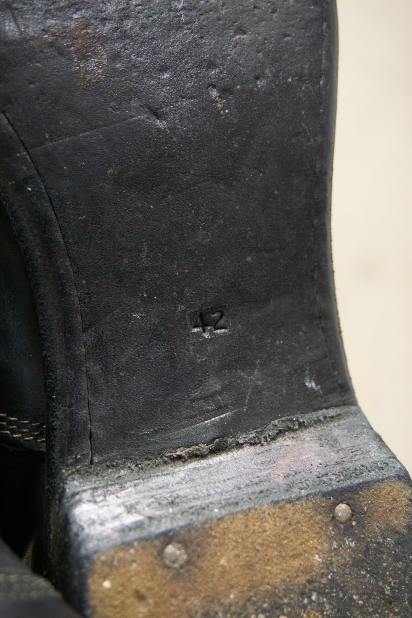 GUIDI '212' Black Full-grain Reverse Horse Leather Front Lace Ankle Boots