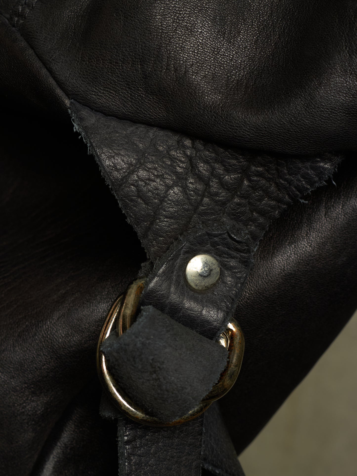 GUIDI 'DBP06' Black Full-grain Horse Leather 2 Zip Backpack