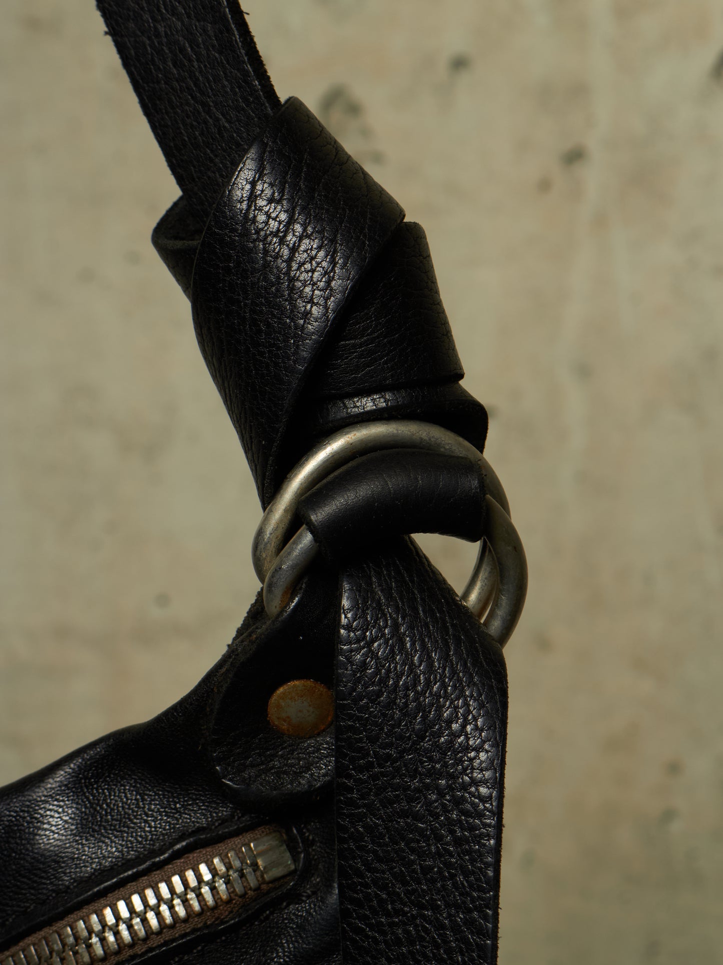 GUIDI ‘Q10M’ Black Full-grain Horse Leather Belt Bag