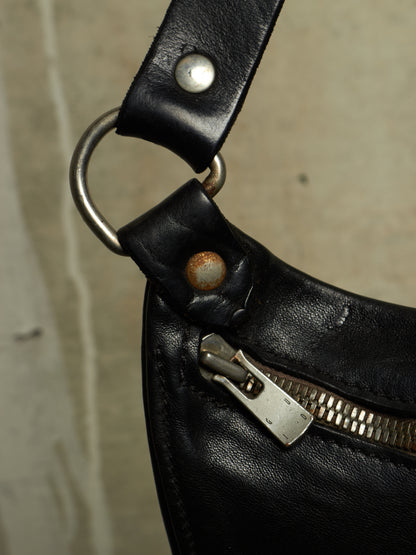 GUIDI ‘Q10M’ Black Full-grain Horse Leather Belt Bag