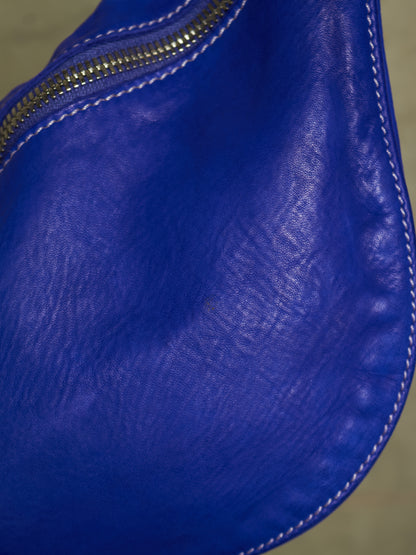 GUIDI ‘Q10M CO78T’ Deep Blue Full-grain Horse Leather Belt Bag