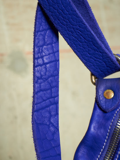 GUIDI ‘Q10M CO78T’ Deep Blue Full-grain Horse Leather Belt Bag