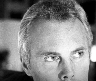 Giorgio Brato portrait in black and white — avant-garde clothing designer known for distressed leather work