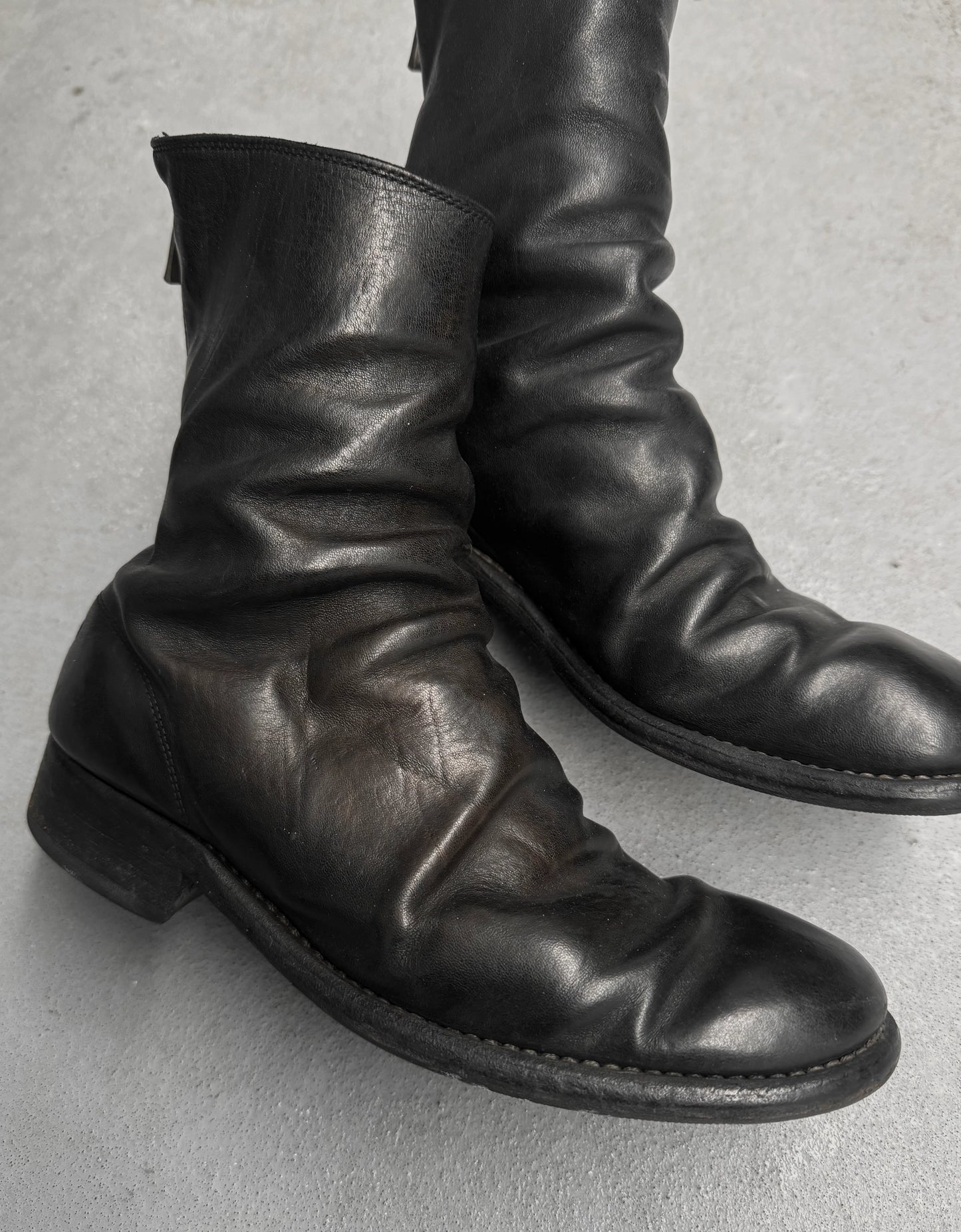 GUIDI ‘988’ Classic Horse Leather Back Zip Boots