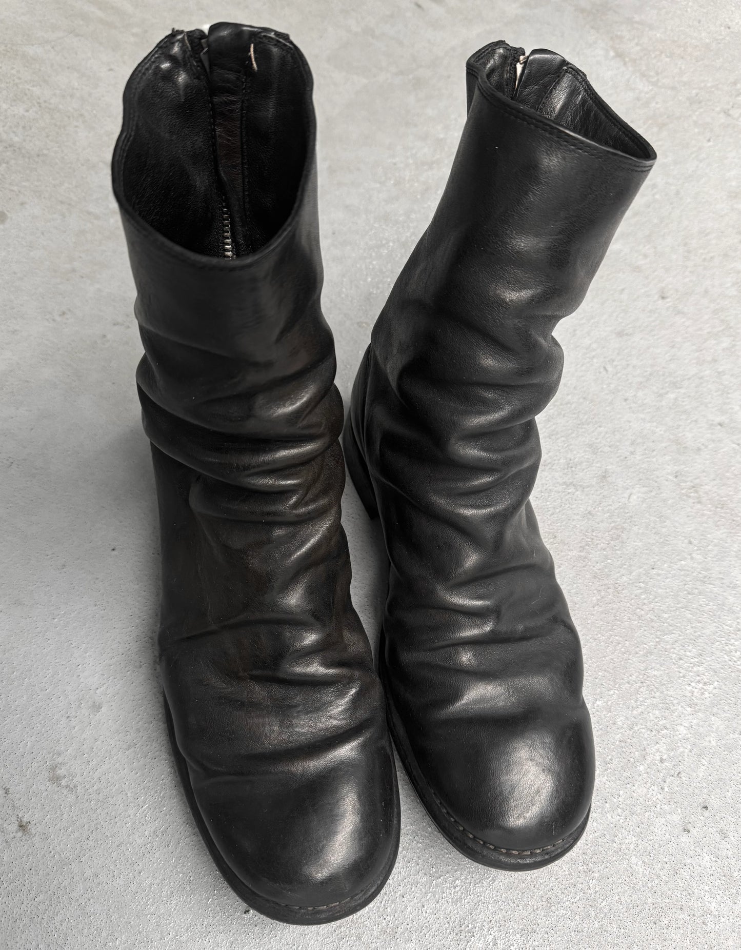 GUIDI ‘988’ Classic Horse Leather Back Zip Boots