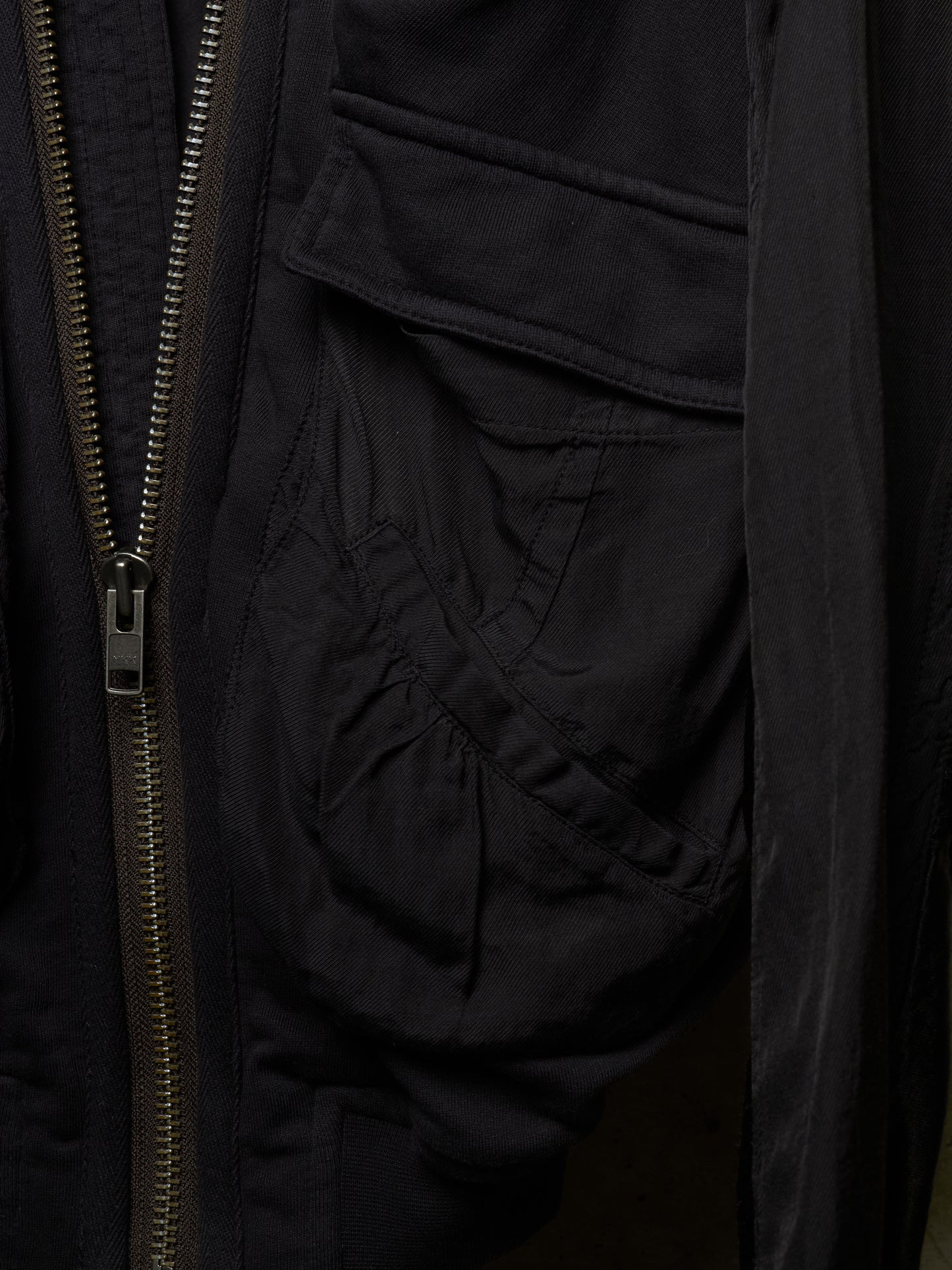Haider Ackermann AW17 Rouched Multi Panel Military Cargo Bomber Jacket