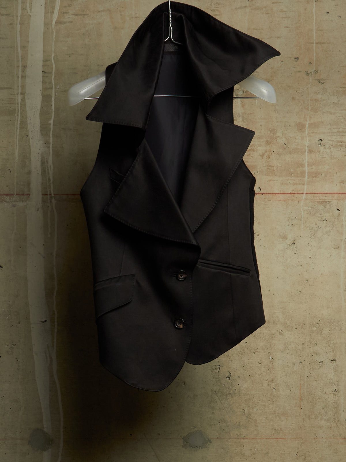 IfSixWasNine Early 00s 'NO. JK-PAPILLON/NS 677D' Asymmetric Pointed Collared Vest
