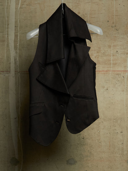 IfSixWasNine Early 00s 'NO. JK-PAPILLON/NS 677D' Asymmetric Pointed Collared Vest